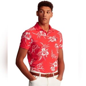 Polo Ralph Lauren Men's Classic-Fit Floral Polo Shirt - Racing Red Pacific Hibis